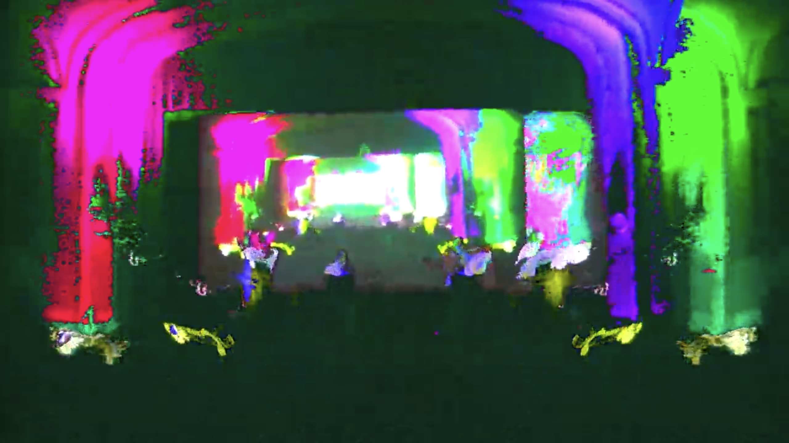 CRT-inspired stage visuals