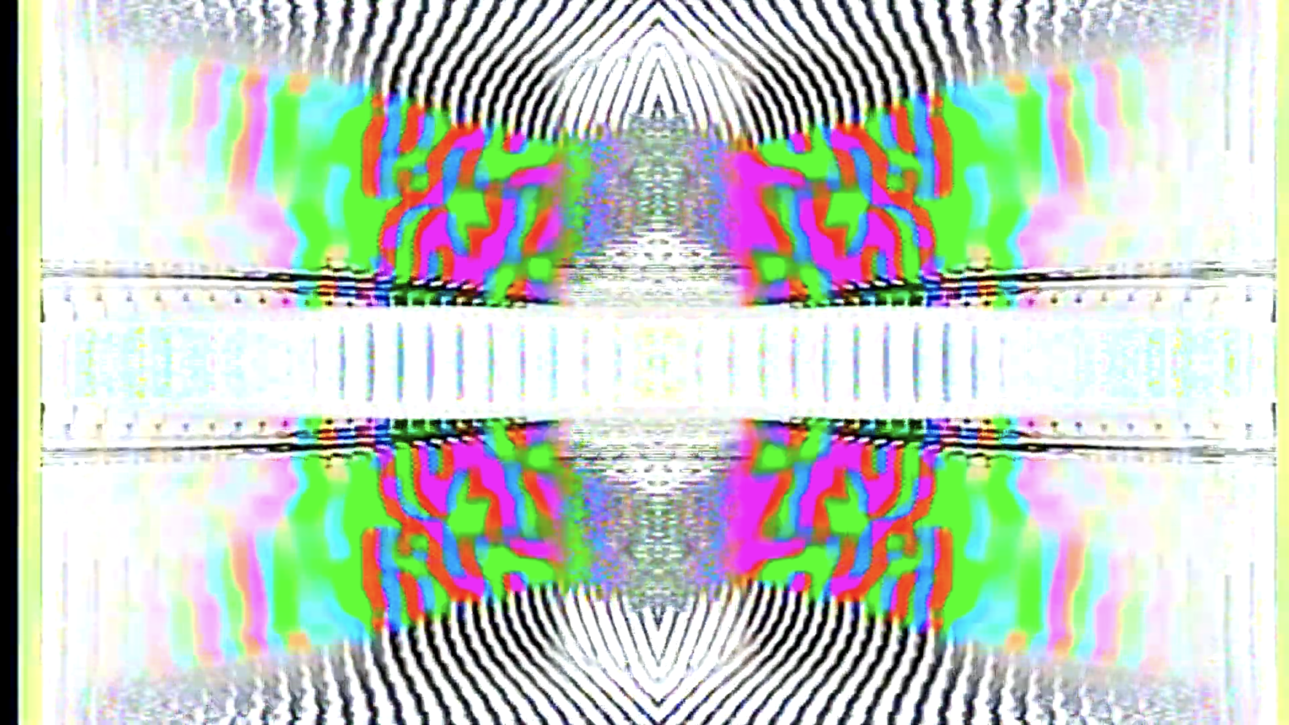 Distorted analog imagery created for a live visual performance